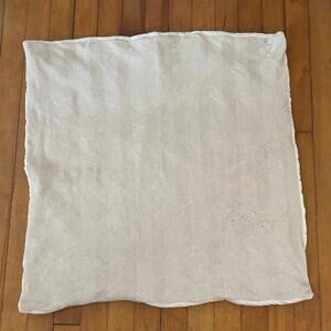Eileen Fisher Home Textured Euro Pillow Cover Sham Cotton Large 26 x 26